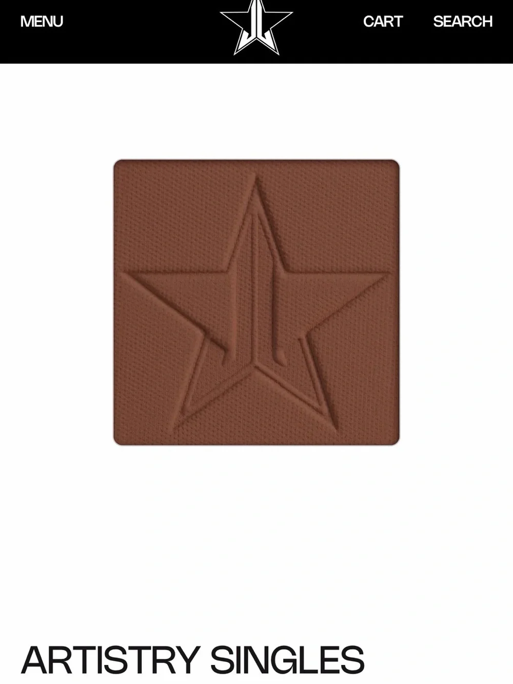 Jeffree Star Cosmetics Single Eyeshadow - Wyoming Matte Deep Brown NIB